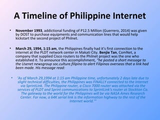 Chuaa51: The History of Internet in the Philippines | PPT