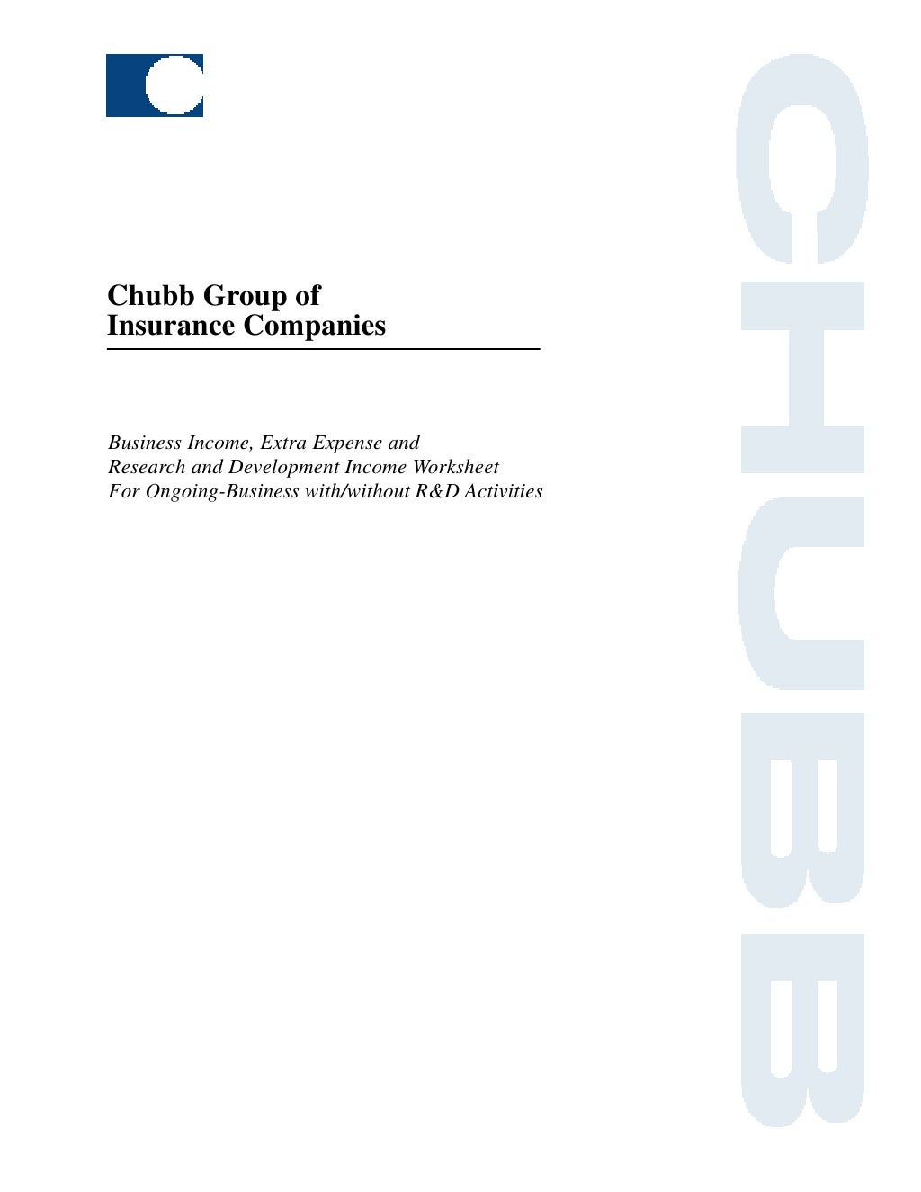 Business Income Worksheet