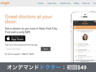 オンデマンドドクター：初回$49
 