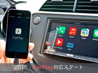2015 : CarPlay対応スタート
Photo via BloombergPhoto via CNET
 