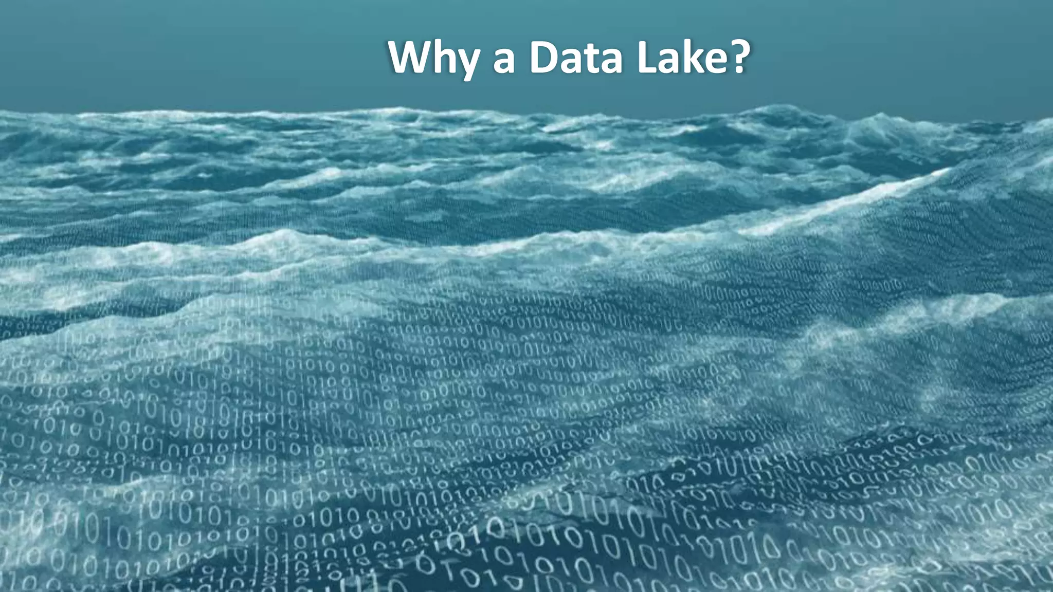 Why a Data Lake?
 