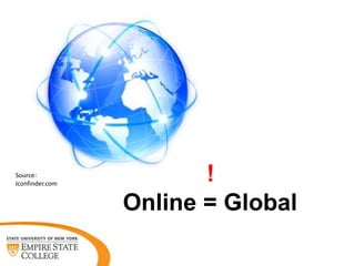 Online = Global
!Source:
Iconfinder.com
 