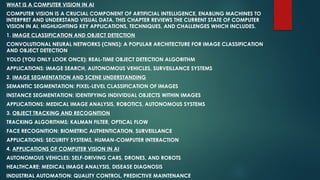ROLE OF COMPUTER VISION IN ARTIFICIAL INTELLIGENCE | PPTX