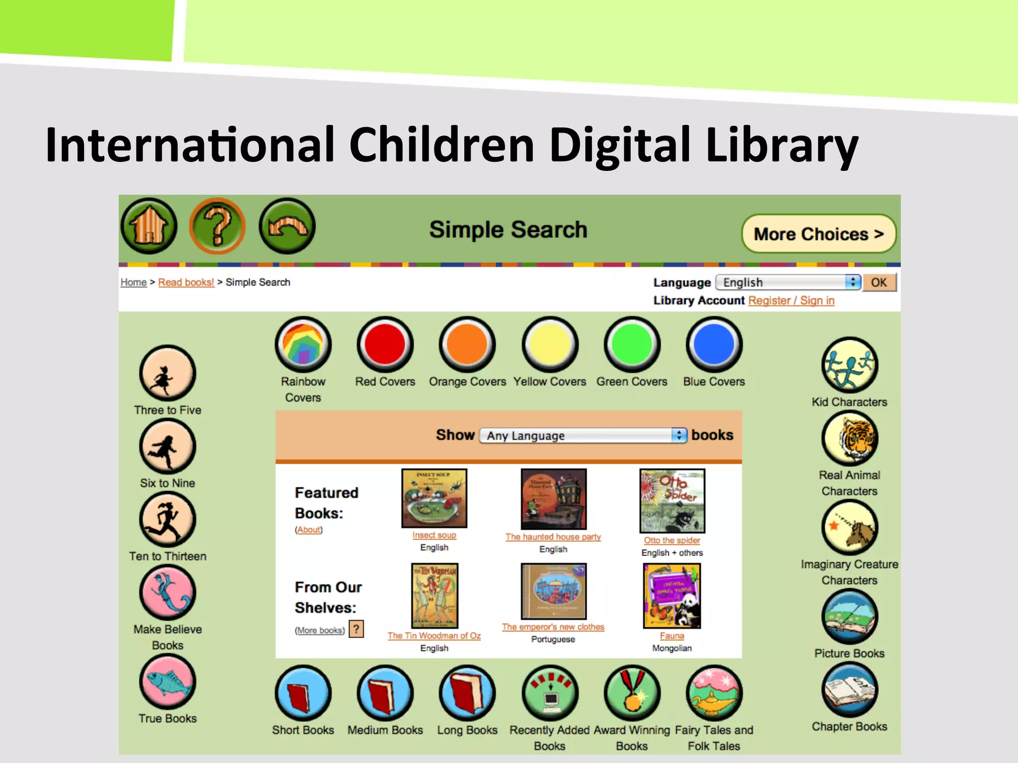 Interna(onal	
  Children	
  Digital	
  Library	
  
 