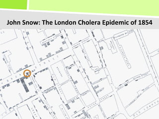 John	
  Snow:	
  The	
  London	
  Cholera	
  Epidemic	
  of	
  1854	
  	
  
 