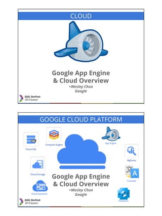 Google App Engine and Cloud Overview