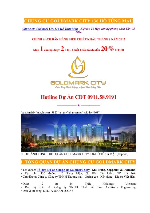 Chung CÆ° Goldmark City 136 Há»
