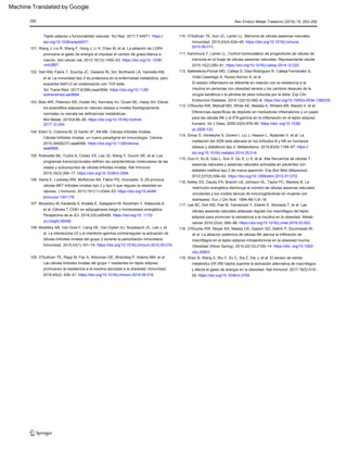 Sci Transl Med. 2017;9(396):eaal3694. https://doi.org/10.1126/
scitranslmed.aal3694 .
116. Kelley DS, Daudu PA, Branch LB, Johnson HL, Taylor PC, Mackey B. La
restricción energética disminuye el número de células asesinas naturales
circulantes y los niveles séricos de inmunoglobulinas en mujeres con
sobrepeso. Eur J Clin Nutr. 1994;48(1):9–18.
106. Hams E, Locksley RM, McKenzie AN, Fallon PG. Innovador: IL-25 provoca
células NKT linfoides innatas tipo 2 y tipo II que regulan la obesidad en
ratones. J Immunol. 2013;191(11):5349–53. https://doi.org/10.4049/
jimmunol.1301176.
108. Molofsky AB, Van Gool F, Liang HE, Van Dyken SJ, Nussbaum JC, Lee J, et
al. La interleucina-33 y el interferón-gamma contrarregulan la activación de
células linfoides innatas del grupo 2 durante la perturbación inmunitaria.
Inmunidad. 2015;43(1):161–74. https://doi.org/10.1016/j.immuni.2015.05.019 .
292
Mol Metab. 2018;8:86–95. https://doi.org/10.1016/j.molmet.
118. O'Rourke RW, Meyer KA, Neeley CK, Gaston GD, Sekhri P, Szumowski M,
et al. La ablación sistémica de células NK atenúa la infiltración de
macrófagos en el tejido adiposo intraabdominal en la obesidad murina.
Obesidad (Silver Spring). 2014;22(10):2109–14. https://doi. org/10.1002/
oby.20823.
El estado inflamatorio es diferente en relación con la resistencia a la
insulina en personas con obesidad severa y los cambios después de la
cirugía bariátrica o la pérdida de peso inducida por la dieta. Exp Clin
Endocrinol Diabetes. 2014;122(10):592–6. https://doi.org/10.1055/s-0034-1382035.
110. O'Sullivan TE, Sun JC, Lanier LL. Memoria de células asesinas naturales.
104. Eberl G, Colonna M, Di Santo JP, AN MK. Células linfoides innatas.
114. Simar D, Versteyhe S, Donkin I, Liu J, Hesson L, Nylander V, et al. La
metilación del ADN está alterada en los linfocitos B y NK en humanos
obesos y diabéticos tipo 2. Metabolismo. 2014;63(9):1188–97. https://
doi.org/10.1016/j.metabol.2014.05.014.
aaa6566.
101. Wang J, Liu R, Wang F, Hong J, Li X, Chen M, et al. La ablación de LGR4
promueve el gasto de energía al impulsar el cambio de grasa blanca a
marrón. biol celular nat. 2013;15(12):1455–63. https://doi.org/10. 1038/
ncb2867.
115. Guo H, Xu B, Gao L, Sun X, Qu X, Li X, et al. Alta frecuencia de células T
asesinas naturales y asesinas naturales activadas en pacientes con
diabetes mellitus tipo 2 de nueva aparición. Exp Biol Med (Maywood).
2012;237(5):556–62. https://doi.org/10.1258/ebm.2012.011272.
105. Robinette ML, Fuchs A, Cortez VS, Lee JS, Wang Y, Durum SK, et al. Los
programas transcripcionales definen las características moleculares de las
clases y subconjuntos de células linfoides innatas. Nat Immunol.
2015;16(3):306–17. https://doi.org/10.1038/ni.3094.
117. Lee BC, Kim MS, Pae M, Yamamoto Y, Eberle D, Shimada T, et al. Las
células asesinas naturales adiposas regulan los macrófagos del tejido
adiposo para promover la resistencia a la insulina en la obesidad. Metab.
celular 2016;23(4): 685–98. https://doi.org/10.1016/j.cmet.2016.03.002.
103. Bolo WR, Peterson KR, Hubler MJ, Kennedy AJ, Gruen ML, Hasty AH. Elevar
los eosinófilos adiposos en ratones obesos a niveles fisiológicamente
normales no rescata las deficiencias metabólicas.
107. Moysidou M, Karaliota S, Kodela E, Salagianni M, Koutmani Y, Katsouda A,
et al. Células T CD8+ en adipogénesis beige y homeostasis energética.
Perspectiva de la JCI. 2018;3(5):e95456. https://doi.org/10. 1172/
jci.insight.95456.
Rev Endocr Metab Trastorno (2018) 19: 283–292
111. Kamimura Y, Lanier LL. Control homeostático de progenitores de células de
memoria en el linaje de células asesinas naturales. Representante celular
2015;10(2):280–91. https://doi.org/10.1016/j.celrep.2014.12.025.
Tejido adiposo y funcionalidad vascular. Sci Rep. 2017;7:44571. https://
doi.org/10.1038/srep44571.
112. Ballesteros-Pomar MD, Calleja S, Diez-Rodriguez R, Calleja Fernandez A,
Vidal-Casariego A, Nunez-Alonso A, et al.
119. Shan B, Wang X, Wu Y, Xu C, Xia Z, Dai J, et al. El sensor de estrés
metabólico ER IRE1alpha suprime la activación alternativa de macrófagos
y afecta el gasto de energía en la obesidad. Nat Immunol. 2017;18(5):519–
29. https://doi.org/10.1038/ni.3709.
2017.12.004.
109. O'Sullivan TE, Rapp M, Fan X, Weizman OE, Bhardwaj P, Adams NM, et al.
Las células linfoides innatas del grupo 1 residentes en tejido adiposo
promueven la resistencia a la insulina asociada a la obesidad. Inmunidad.
2016;45(2): 428–41. https://doi.org/10.1016/j.immuni.2016.06.016.
Células linfoides innatas: un nuevo paradigma en inmunología. Ciencia.
2015;348(6237):aaa6566. https://doi.org/10.1126/ciencia.
Inmunidad. 2015;43(4):634–45. https://doi.org/10.1016/j.inmune.
2015.09.013.
113. O'Rourke RW, Metcalf MD, White AE, Madala A, Winters BR, Maizlin II, et al.
Diferencias específicas de depósito en mediadores inflamatorios y un papel
para las células NK y el IFN-gamma en la inflamación en el tejido adiposo
humano. Int J Obes. 2009;33(9):978–90. https://doi. org/10.1038/
ijo.2009.133.
102. Hart KM, Fabre T, Sciurba JC, Gieseck RL 3rd, Borthwick LA, Vannella KM,
et al. La inmunidad tipo 2 es protectora en la enfermedad metabólica, pero
exacerba NAFLD en colaboración con TGF-beta.
Machine Translated by Google
 
