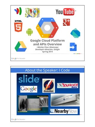 Google Cloud Platform & APIs Overview