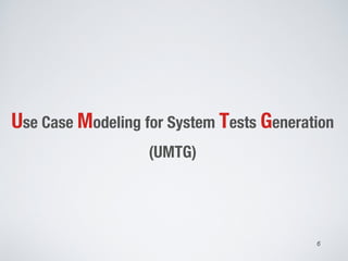 Automatic Generation of System Test Cases from Use Case Specifications ...