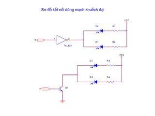 Sơ đồ kết nối dùng mạch khuếch đại
 