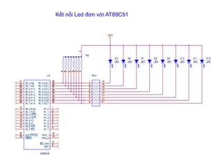 Kết nối Led đơn với AT89C51
 