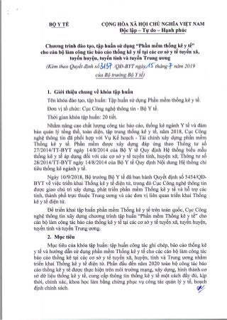 BOYTE CONG HOA xA HOI CHU NGHiA VIET NAM
. . .
DQc l~p - Tl! do - H~nh plnic
Clurong trinh dilO tao, t~p huin SITdung "Ph~...