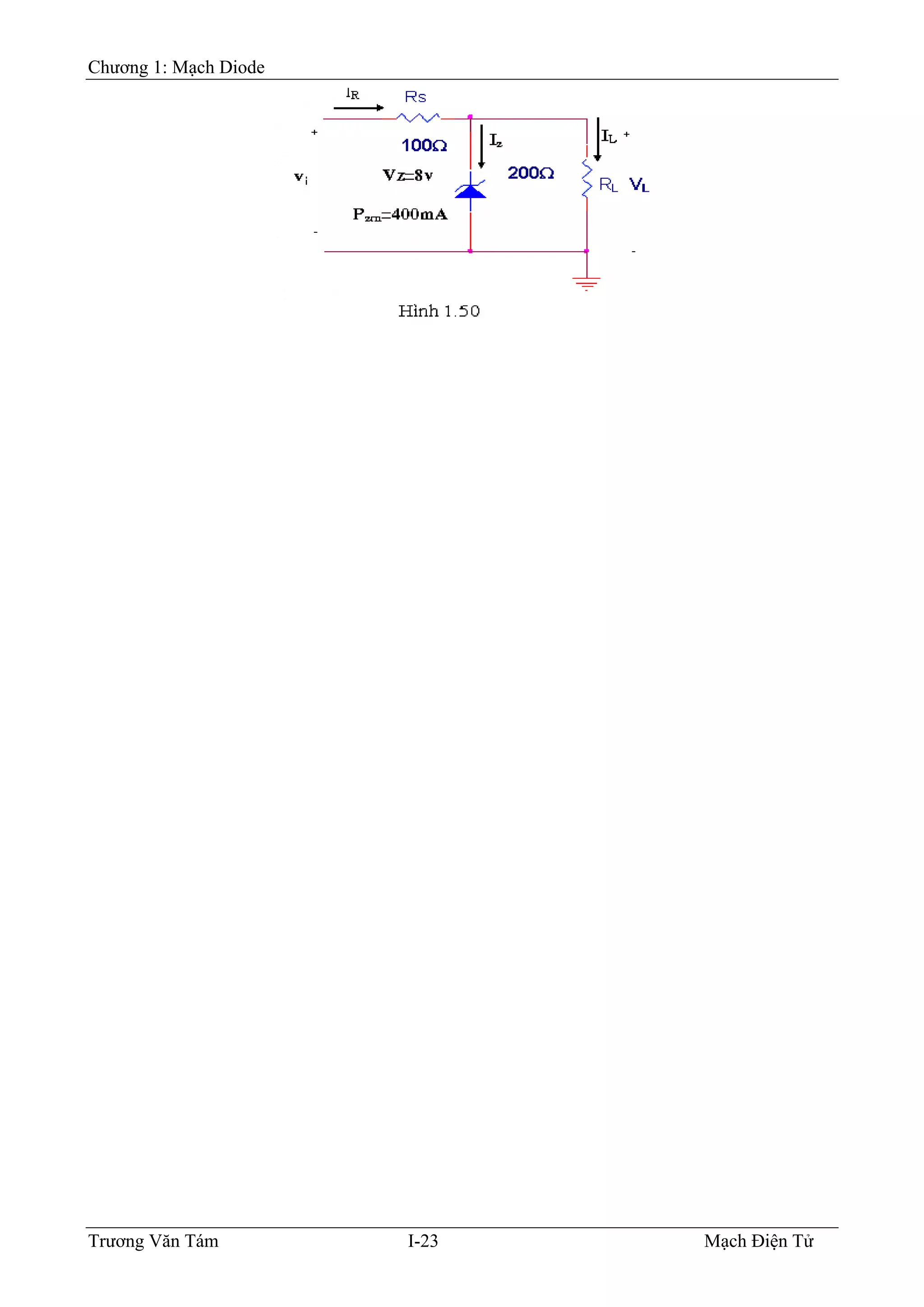 Chương 1: Mạch Diode
Trương Văn Tám I-23 Mạch Điện Tử
 