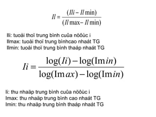 Ii: thu nhaäp trung bình cuûa nöôùc i Imax: thu nhaäp trung bình cao nhaát TG Imin: thu nhaäp trung bình thaáp nhaát TG Ili: tuoåi thoï trung bình cuûa nöôùc i Ilmax: tuoåi thoï trung bìnhcao nhaát TG Ilmin: tuoåi thoï trung bình thaáp nhaát TG 