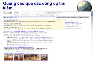 Quảng cáo qua các công cụ tìm kiếm 