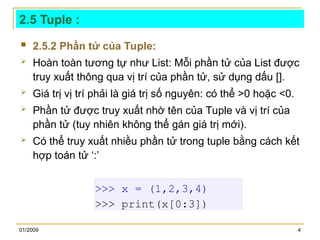 Chuong 2 - PYTHON - Tuple, Set, Dictionrary.ppt