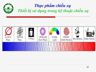 29
Thực phẩm chiếu xạ
Thiết bị sử dụng trong kỹ thuật chiếu xạ
 