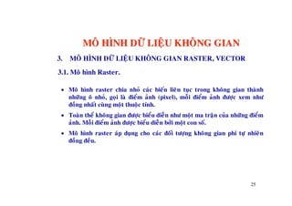 Cấu trúc dữ liệu raster và cấu trúc dữ liệu vector ppsx