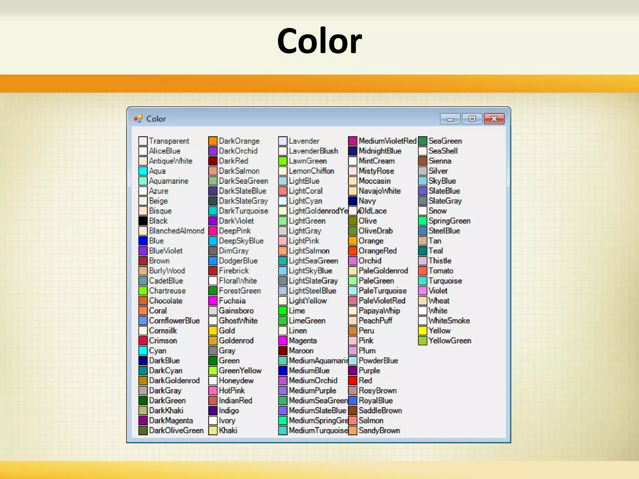 Color
 