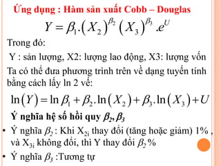 MỞ RỘNG MÔ HÌNH HỒI QUY TUYẾN TÍNH HAI BIẾN