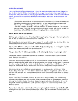 Max Ot Training.pdf Train program MAX OT | PDF