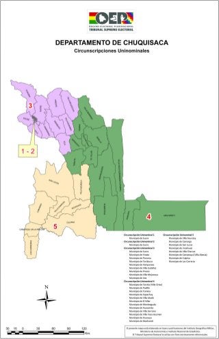 Chuquisaca mapa electoral
