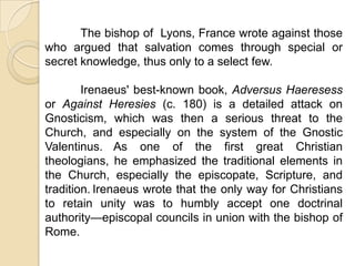 Loss of a homogeneous faith IGNATIUS OF ANTIOCH (c. 35 - 107)