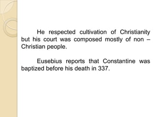 	The first North African Father, helped developed and formulate the concept of  Trinity.	Tertullian was born in Carthage in what is modern Tunisia and Algeria. He was the son of a highly placed pagan centurion. Some scholars think that he was the son of a commander of the proconsul's guard. This may account for his use of military metaphors such as, for example, his remarks that "the Lord, in disarming Peter, unbelted every soldier." Tertullian considered that it was almost impossible for any Christian to hold public office or accept military service. This may be because he was a military man. One was expected not only to swear an oath of allegiance to the emperor but also to the gods. 