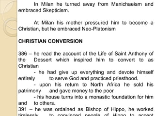 	Cyprian's works were edited in volumes 3 and 4 of the Patrologia Latina. Besides a number of epistles, which are partly collected with the answers of those to whom they were written, Cyprian wrote a number of treatises, some of which have also the character of pastoral letters.	His most important work is his "De unitate ecclesiae." In it, he states: "He can no longer have God for his Father who has not the Church for his mother; . . . he who gathereth elsewhere than in the Church scatters the Church of Christ" (vi.); "nor is there any other home to believers but the one Church" (ix.).