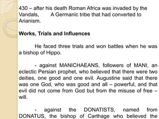 THE APOSTLES’ CREED	The Apostles’ Creed summarizes essential Christian beliefs. The word creeds – from Latin word credo meaning “I Believe”.	The Apostles’ Creed derives its name from a legend that each apostles contributed a clause or an article to the creed. The original form has 12 clauses. The creed itself is believed to be the end product of several priors creeds and confessions, including a Trinitian baptismal formula dating from 200.  During the reign of Charlemagne (9th Century), the Apostles’ Creed became the official creed of the Western  Church.