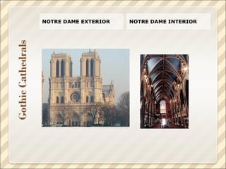NOTRE DAME EXTERIOR NOTRE DAME INTERIOR 