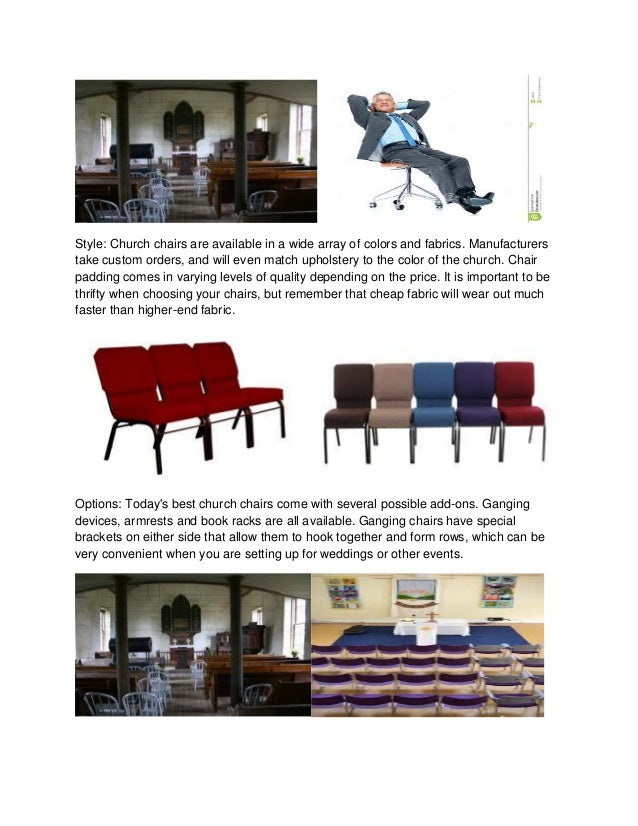 Church chairs varieties and essential factors