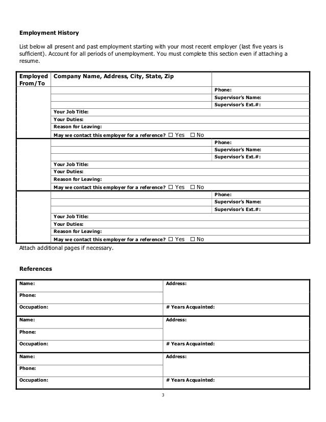 church employment application