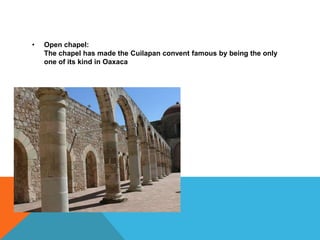 The temple presents a facade with renaissance architectural elements and plateresque decoration. At present, the ex convent functions as a museum under the charge of the Institute of Anthropology and History.It is known that, in 1550, the construction of the convent was already in process. 2.- WhatisPlateresque?