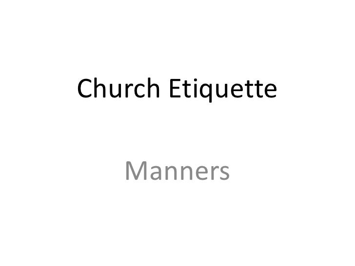 Church etiquette
