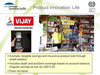 Overview of the Facility’s Grantees see Grantee Community on www.ilo.org/microinsurance for details