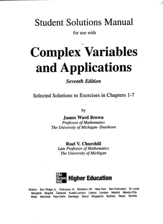 Solucionario del Chrurchill-Variable Compleja