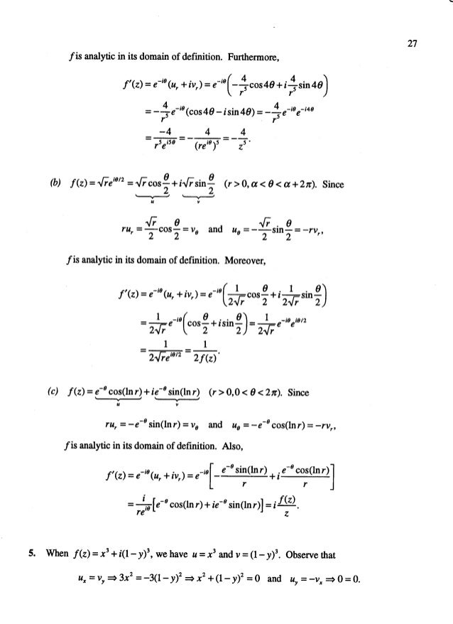 Solucionario Del Chrurchill Variable Compleja