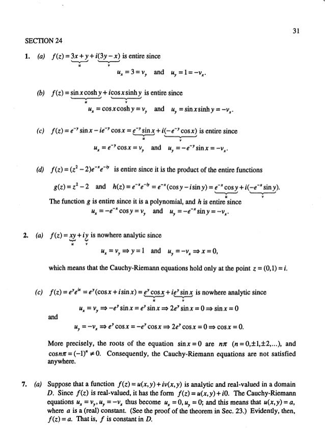 Solucionario Del Chrurchill Variable Compleja