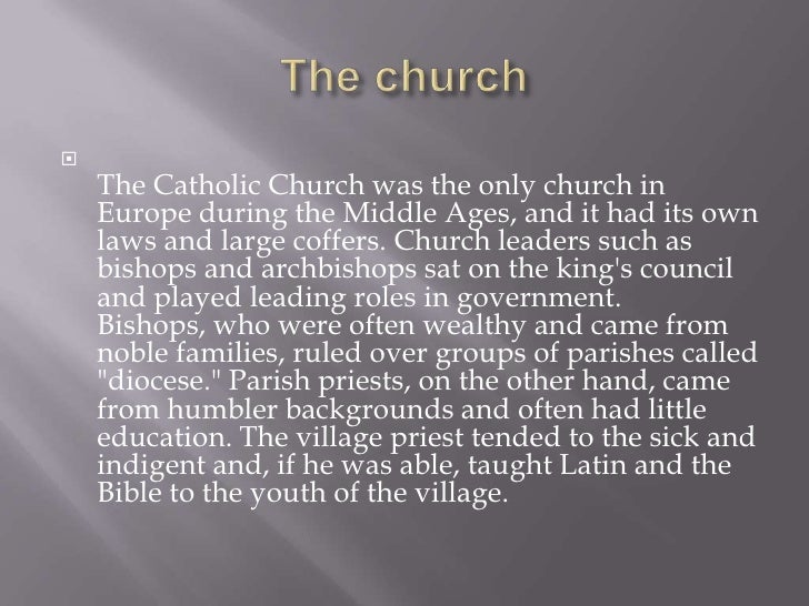 an analysis of the church in the middle ages Why was the church important in the middle ages why didn't barbarians ban church in the dark ages first: i'm restricting my answer to europe because of the way the question is phrased middle ages and dark ages (which aren't quite the same t. an analysis of the church in the middle ages Why was the church important in the middle ages why didn't barbarians ban church in the dark ages first: i'm restricting my answer to europe because of the way the question is phrased middle ages and dark ages (which aren't quite the same t.