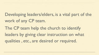 Church planting 9: Leadership development | PDF