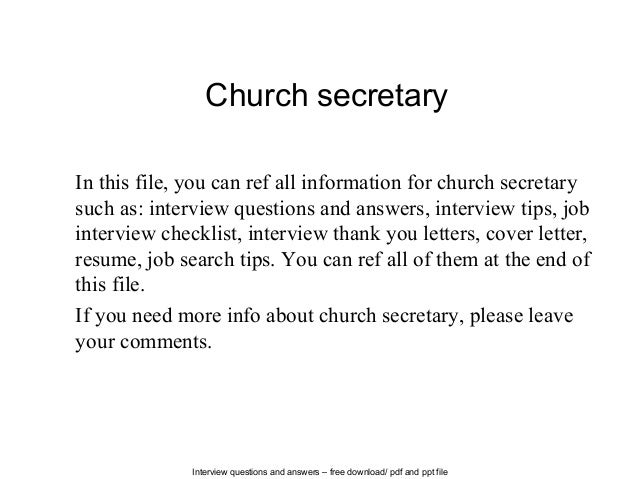 Church Secretary church-secretary
