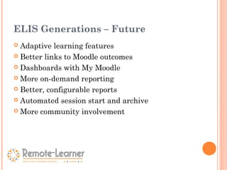 ELIS – Managing Enterprise Level Learning Programs with Moodle | PPT