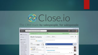 The CRM made by salespeople, for salespeople
 