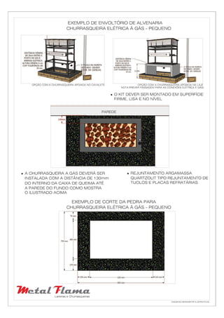 Manual da Churrasqueira a Gás para embutir - Pequena