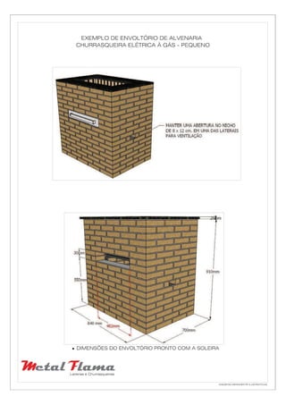 Manual da Churrasqueira a Gás para embutir - Pequena