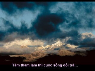 Tâm tham lam thì cuộc sống dối trá…
 