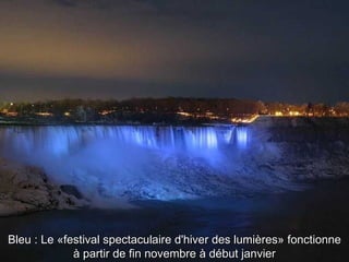Bleu : Le «festival spectaculaire d'hiver des lumières» fonctionne à partir de fin novembre à début janvier 