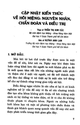 Chuyên đề  bệnh răng, hàm, mặt part 1